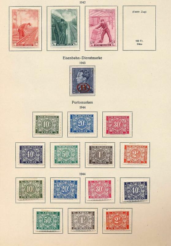 BELGIUM 1940s/60s Railway Trains Dues M&U Collection(Appx 100+Items) (Ref DD627