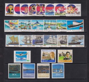 New Zealand - 6 Mint, NH commemorative sets, cat. $ 30.20