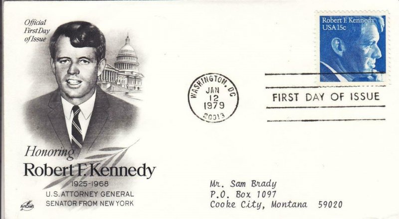 1979, Honoring Robert F. Kennedy, Artcraft, FDC (D12840)