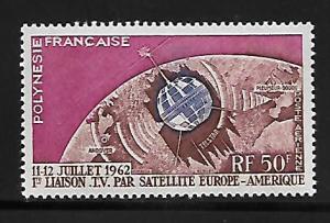 FRENCH POLYNESIA C29 MNH 1962 ISSUE SATELLITE EUROPE