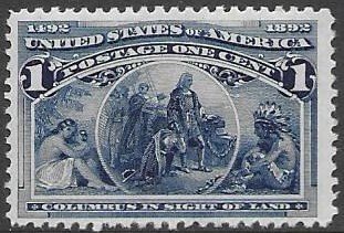 US 230     1893   1 cent  FVF NH