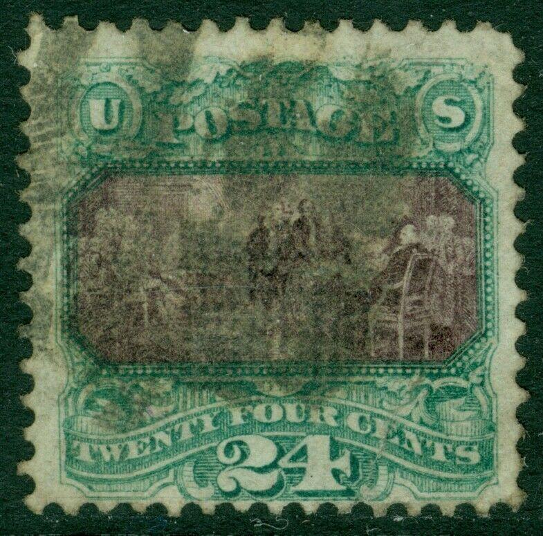 EDW1949SELL : USA 1869 Scott #120 Used. Sealed tear. Nice perforations. Cat $600