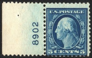 SC#504 5¢ Washington Plate Single (1917) MNH