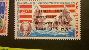 Wallis & Futuna Islands 1978 Capt. Cook OVPTS. Scott# 205-206 Mint XF NH CPL