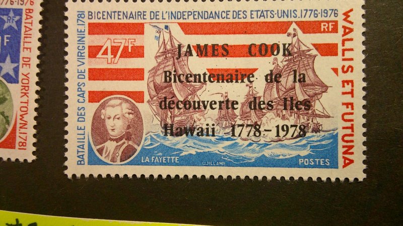 Wallis & Futuna Islands 1978 Capt. Cook OVPTS. Scott# 205-206 Mint XF NH CPL