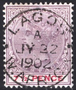 Nigeria Lagos 1887 2d-10s Wmk CA SG 30-42 Scott 18/39 VFU Cat £500($820)