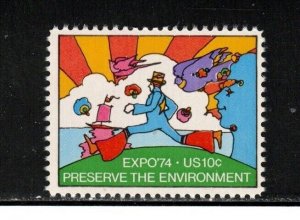 1527 * EXPO 74 ~ PETER MAX * U,S, Postage Stamp  MNH