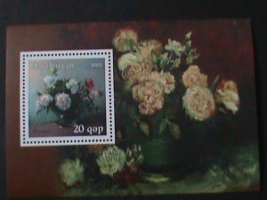 AZERBAIJAN-2010-SC#923-LOVELY COLORFUL BEAUTIFUL FLOWERS MNH S/S-VERY FINE