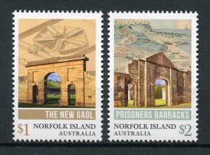 Norfolk Island Australia 2017 MNH Convict Herigate 2v Set Architecture Stamps