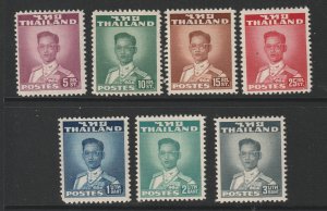 Thailand x 7 MNH from the 1951 set includes 3 high values