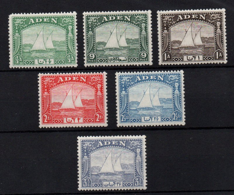 Aden 1937 KGVI DHOW mint LHM collection to 3 1/2A WS22185