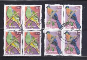 South Africa 1197, 1199 Blocks Of 4 U Birds