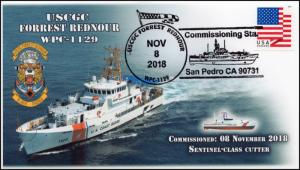 18-373, 2018, USCGC Forrest Rednour, Pictorial Postmark, Event Cover