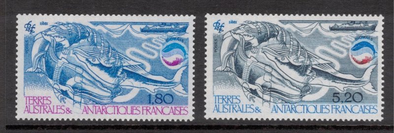 FRENCH ANTARCTIC 1985 Marine Life; Scott 112-13, Yvert 113-14; MNH