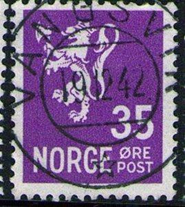 NORWAY   35ore PURPLE LION USED	120 