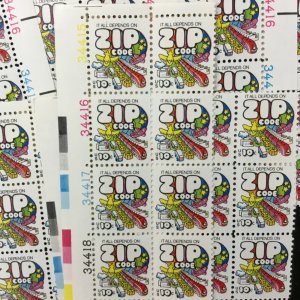 1511   Zip Code    10 MNH 10¢ plate blocks of 8.   Issued in 1974