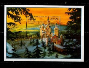 Ghana 1995 - Neuschwanstein Castle - Souvenir Stamp Sheet - Scott #1789 - MNH