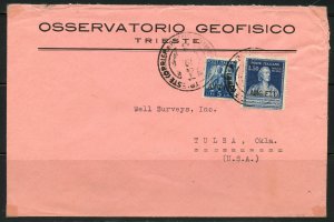 Italy-Trieste 1950 Cover Franked with Scott 54 &61 (see details)