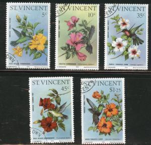 St Vincent Scott 465-469 Used CTO 1976 Flower set