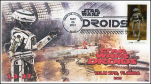 21-166, 2021, Star Wars Droids, Event Cover, Pictorial Postmark, L3-37, SC 5577