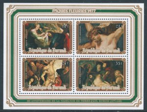 Burundi #510a NH Easter 1977 Rubens Paintings SS