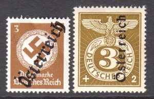 GERMANY x2 DIFFERENT ÖSTERREICH (AUSTRIA) FELDPOST LOCAL OVERPRINT OG NH VF