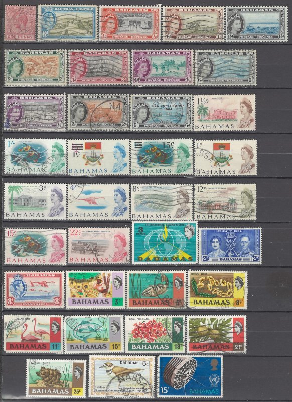 COLLECTION LOT OF #997 BAHAMAS 36 STAMPS 1912+ CV+$34