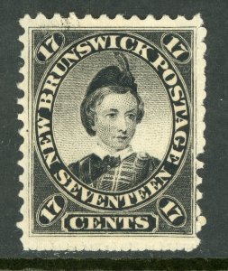 Canada 1860 New Brunswick Prince of Wales 17¢ Black Scott 11 Mint F267