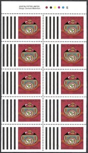 Canada #1297a 34¢ Rebirth (1990). Pane of 10 stamps. MNH