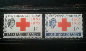 Falklands #147-148 MNH red cross e196.4514