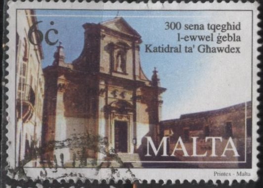 Malta 919 (used) 6c Gozo Cathedral, 300th anniv, (1997)