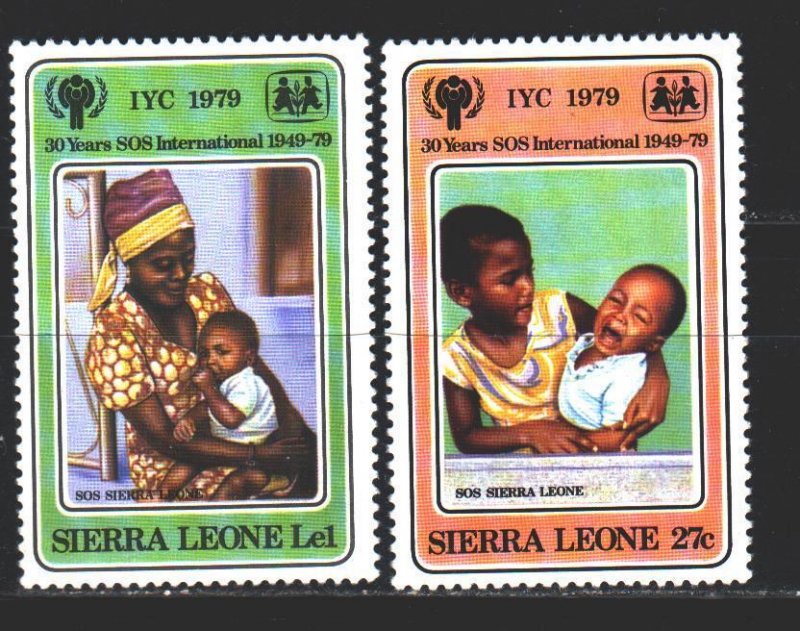 Sierra Leone. 1979. 579-80 from the series. UNICEF children. MNH.
