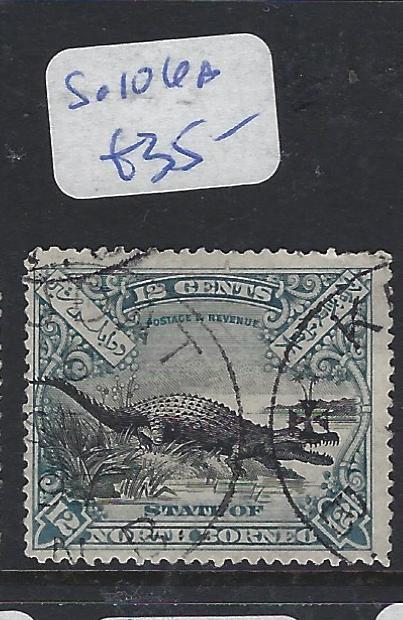 NORTH BORNEO (P2810B)   12C CROCODILE SG 1061  KUDAT   CDS VFU