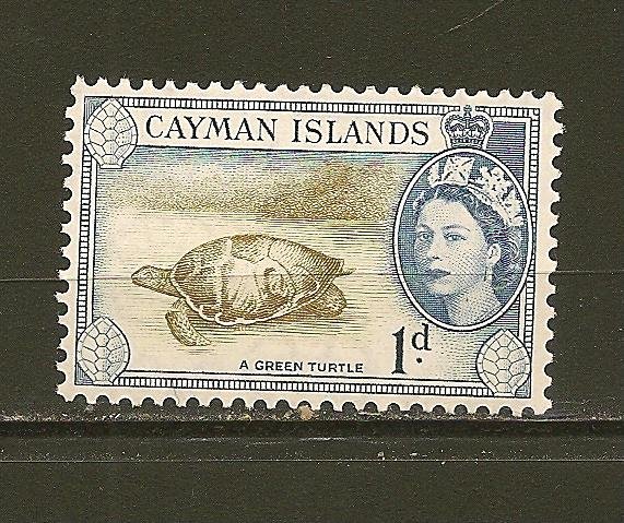 Cayman Islands 137 Green Turtle Mint Hinged