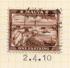 Malta 1904-14 Early Issue Fine Used 1F. Ed VII 073714