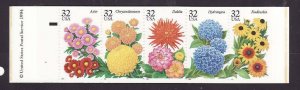 USA-Sc#2997a- id8-unused NH booklet with 4 panes-Garden Flowers-1995-
