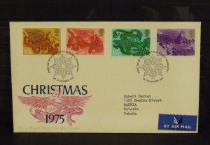 15467   GREAT BRITAIN   FDC # 758-761     Christmas 1975