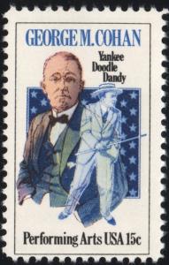 SC#1756 15¢ Performing Arts: George M. Cohan Single (1978) MNH