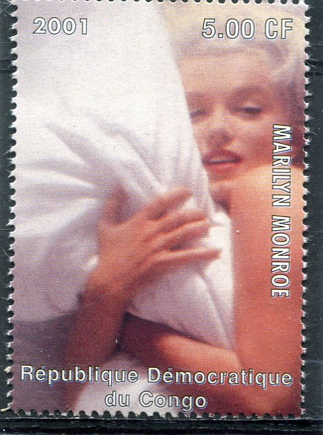 Congo 2001 MARILYN MONROE 1 value Perforated Mint (NH)