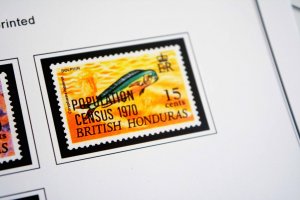 COLOR PRINTED BRITISH HONDURAS 1866-1973 STAMP ALBUM PAGES (27 illustr. pages)