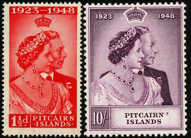 Pitcairn Islands 1957 Pitcairn School marginal pair with number. MNH