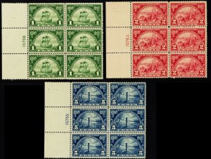 614-16, Mint VF NH Left Side Plate Blocks of Six * Stuart Katz