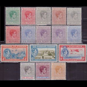 BAHAMAS 1938 - Scott# 100-12 Views 1/2p-5s LH