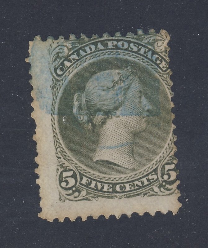 Canada Large Queen stamp #26-5c Used VG/F Guide Value= $80.00