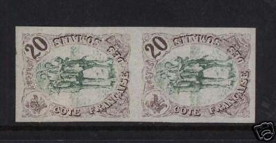 Somali Coast #40 XF Mint Imperf Pair