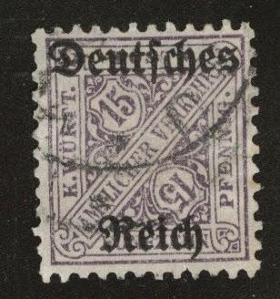 Germany State Wurttemberg Scott o178 Used