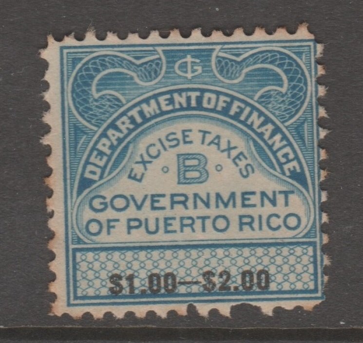 Puerto Rico Revenue fiscal Cinderella stamp 10-15- tnx -- as seen