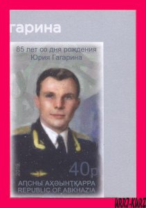 ABKHAZIA 2019 Space Famous People First Cosmonaut Astronaut Yuri Gagarin 1v imp