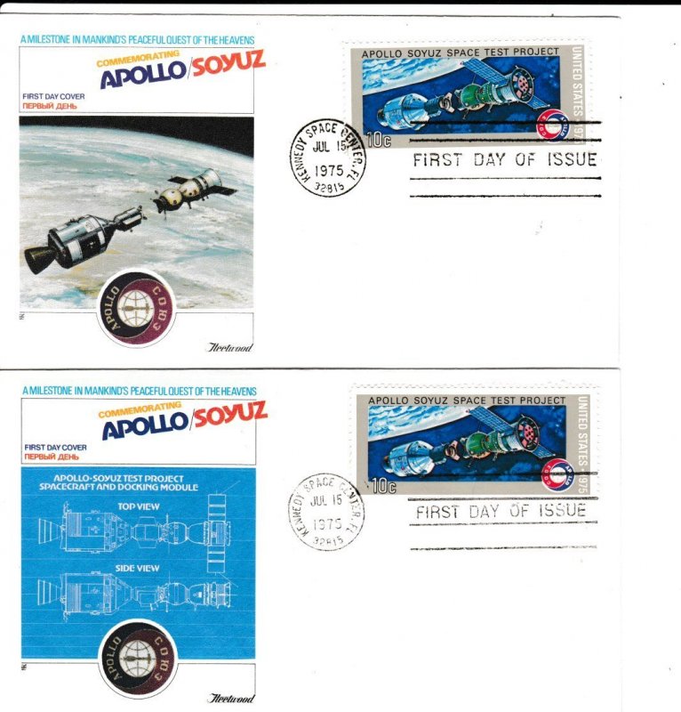 United States # 1569-1579, 1570a + Russian Issues for Apollo Soyuz 1st Days