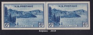 BOBPLATES #761 Crater Lake Vertical Line Pair XF MNH